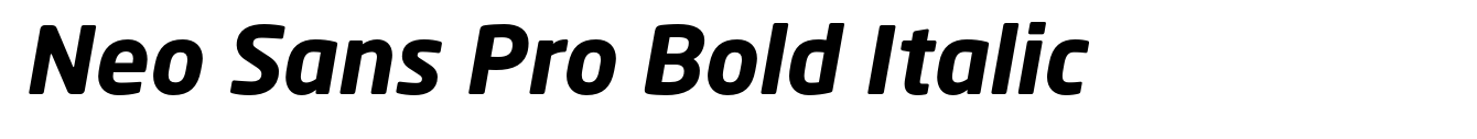 Neo Sans Pro Bold Italic